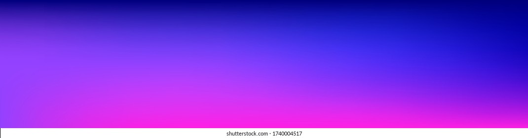 Púrpura, Rosa, Turquesa, Fondo Vector Brillante De Gradiente Azul. Cubierta Desenfocada Vibrante De Gradiente Perlúcido.  Papel de fondo de estilo neón brillante. Pancarta panorámica de gradiente largo horizontal.