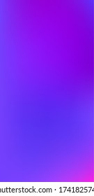 Púrpura, Rosa, Turquesa, Fondo Vector Brillante De Gradiente Azul. Gradiente Funky de tamaño vertical delgado de pantalla. El Liquid Neon Brilla Papel De Moda. Cubierta Desenfocada Vibrante Del Gradiente Irlandés. 