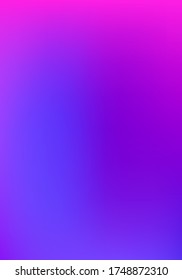 Purple, Pink, Turquoise, Blue Gradient Shiny Vector Background. Pearlescent Gradient Overlay Vibrant Defocused Cover.  Vertical A4 Letter Funky Gradient Overlay. Liquid Neon Bright Trendy Wallpaper.