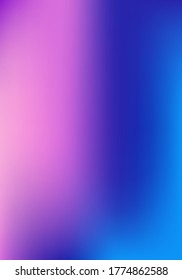 Purple, Pink, Turquoise, Blue Gradient Shiny Vector Background. Fluid Neon Bright Trendy Wallpaper. Fluorescent Gradient Overlay Vibrant Defocused Cover.  Vertical A4 Letter Funky Gradient Overlay.
