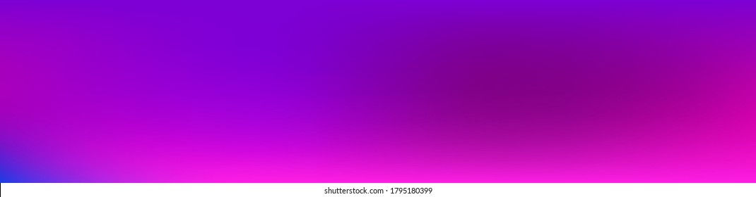 Purple, Pink, Turquoise, Blue Gradient Shiny Vector Background. Pearlescent Gradient Overlay Vibrant Unfocused Cover.  Dreamy Neon Bright Trendy Wallpaper. Wide Horizontal Long Gradient Banner.