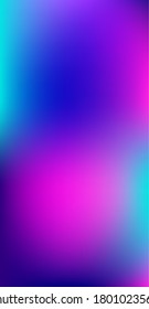 Purple, Pink, Turquoise, Blue Gradient Shiny Vector Background. Vertical Slim Screen Size Funky Gradient. Dreamy Neon Bright Trendy Wallpaper. Fluorescent Gradient Overlay Vibrant Unfocused Cover. 