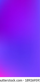 Purple, Pink, Turquoise, Blue Gradient Shiny Vector Background. Fluid Neon Bright Trendy Wallpaper. Fluorescent Gradient Overlay Vibrant Unfocused Cover.  Vertical Slim Screen Size Funky Gradient.