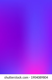 violett, rosa, türkisfarben, blauer, glänzender Vektorhintergrund. Unfokussierter, leuchtender Farbüberlagerer.  Liquid Neon Bright Trendy Tapete. Vertikales A4-Letter-Funky-Farbüberlagerungsgerät.
