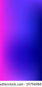 Púrpura, Rosa, Turquesa, Fondo Vector Brillante De Gradiente Azul. Cubierta Desenfocada Vibrante Del Gradiente Irlandés.  Fluid Neon Brilló El Papel De Moda De Moda. Gradiente Funky de tamaño vertical delgado de pantalla.
