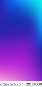 Púrpura, Rosa, Turquesa, Fondo Vector Brillante De Gradiente Azul. Cubierta Desenfocada Vibrante De Gradiente Fluorescente.  El Liquid Neon Brilla Papel De Moda. Gradiente Funky de tamaño vertical delgado de pantalla.