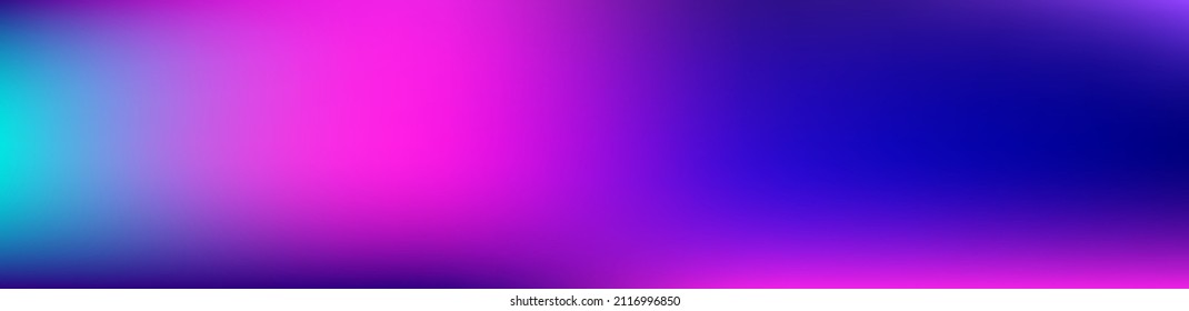 Púrpura, Rosa, Turquesa, Fondo Vector Brillante De Gradiente Azul. Cubierta no enfocada vibrante del degradado irlandés.  Pancarta panorámica de gradiente largo horizontal. Fluid Neon Brilló El Papel De Moda De Moda.