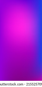 Purple, Pink, Turquoise, Blue Gradient Shiny Vector Background. Fluid Neon Bright Trendy Wallpaper. Iridescent Gradient Overlay Vibrant Unfocused Cover.  Vertical Slim Screen Size Funky Gradient.
