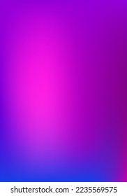 Púrpura, Rosa, Turquesa, Fondo Vector Brillante De Gradiente Azul. Fluid Neon Brilló El Papel De Moda De Moda. Superposición vertical de degradado funky de la letra A4. Cubierta no enfocada vibrante del degradado irlandés. 