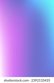 Purple, Pink, Turquoise, Blue Gradient Shiny Vector Background. Vertical A4 Letter Funky Gradient Overlay. Liquid Neon Bright Trendy Wallpaper. Pearlescent Gradient Overlay Vibrant Defocused Cover. 