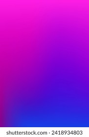 Purple, Pink, Turquoise, Blue Gradient Shiny Vector Background. Fluorescent Gradient Overlay Vibrant Defocused Cover.  Vertical A4 Letter Funky Gradient Overlay. Dreamy Neon Bright Trendy Wallpaper.