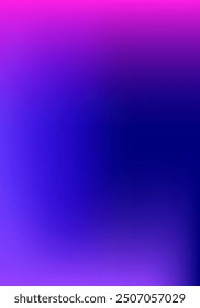 Fondo de Vector brillante degradado azul, púrpura, rosa, turquesa. Superposición de degradado fluorescente Cubierta vibrante sin enfoque.  Vertical A4 Letra Funky Gradient Overlay. Fondo de pantalla de moda de neón brillante de ensueño.