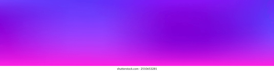 Fundo de vetor brilhante de gradiente azul, roxo, rosa, turquesa. Sonhador Neon Bright papel de parede da moda. Banner Longo Gradiente Horizontal Largo. Tampa Desfocada Vibrante De Sobreposição De Gradiente Pearlescente. 