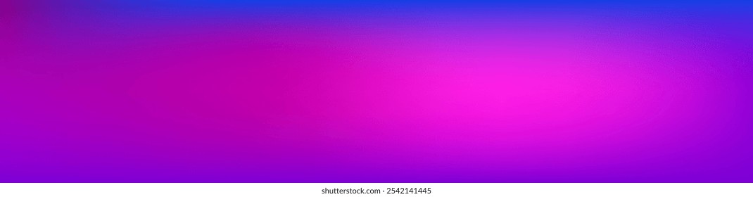 Purple, Pink, Turquoise, Blue Gradient Shiny Vector Background. Fluid Neon Bright Trendy Wallpaper. Wide Horizontal Long Gradient Banner. Fluorescent Gradient Overlay Vibrant Defocused Cover. 