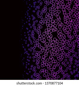 Purple, Pink vector backdrop with circles. Abstract decorative design in gradient style with bubbles. Pattern for booklets, leaflets.