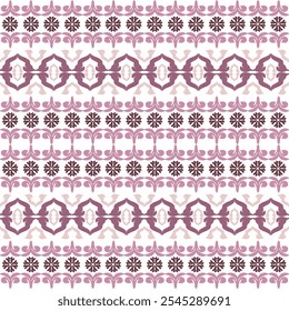 Purple, pink and white embroidery, motif ethnic ikat seamless textile illustration, print striped ornament, pattern, design for wrapping, silk, scarf, clothing, background, textile, carpets, curtains.