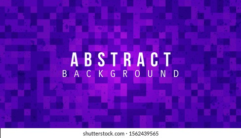 Purple pixel abstract background with grunge texture