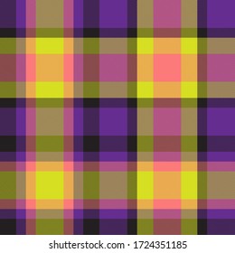 Purple Plaid, checkered, tartan seamless pattern suitable for fashion textiles and graphics