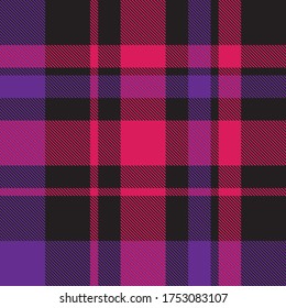Purple Plaid, checkered, tartan seamless pattern suitable for fashion textiles and graphics