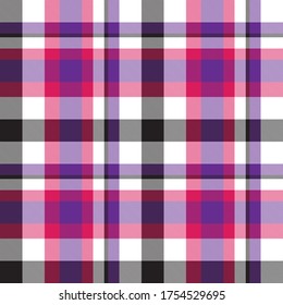 Purple Plaid, checkered, tartan seamless pattern suitable for fashion textiles and graphics