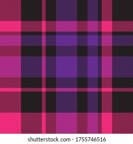 Purple Plaid, checkered, tartan seamless pattern suitable for fashion textiles and graphics