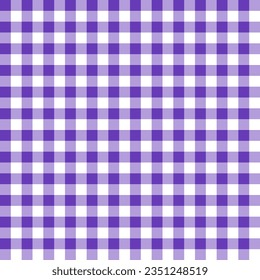 violetter, plaid gemusterter Hintergrund. Planetenhafter Hintergrund. plaid Hintergrund. Nahtloses Muster. im Hintergrund, Dekoration, Geschenkverpackung, Gingham-Tischdecke, Decke, Tartan, ModeStoffdruck.