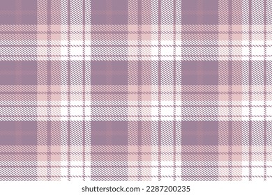 Purple Plaid Pattern Design Textile Is Woven in a Simple Twill, Two Over Two Under the Warp, Advancing One Thread at Each Pass.