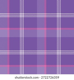 Lila Plaids Muster nahtlos. Traditioneller schottischer karierter Hintergrund. für Schal, Kleid, Rock, andere moderne Frühling Herbst Winter Mode Textil
