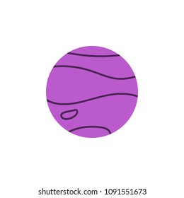 purple planet colored icon. Element of web icon for mobile concept and web apps. Colored isolated purple planet icon can be used for web and mobile. Premium icon on white background