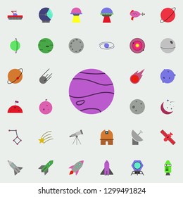 purple planet colored icon. Colored Space icons universal set for web and mobile