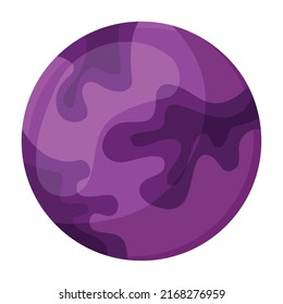 diseño de planeta púrpura sobre blanco