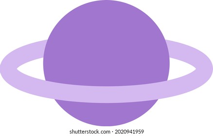 Purple planet, illustration, vector on a white background.
