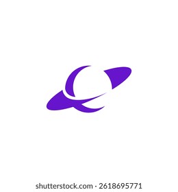 purple planet logo simple shape minimalist
