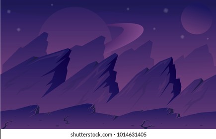 Purple planet video game background
