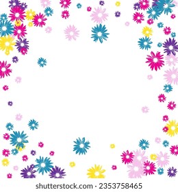 Vector blanco de fondo de planta morada. Banner de tela de flores. Flor De Color Increíble. Ilustración ingeniosa. Hojas de varios colores creativas.