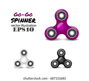 purple plastic spinner vector illustration
