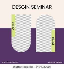 Purple Playful Illustrative Design Seminar Social Media Stock illustrator