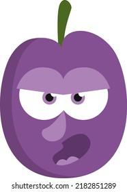 Púrpura, ilustración, vector sobre un fondo blanco.