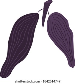 Archivo vectorial de hoja de ciruela púrpura