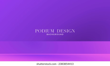 Púrpura fondo mínimo de podio , producto de visualización de podio estadio 3D , soporte para mostrar productos cosméticos ,ilustración 3d Vector EPS 10