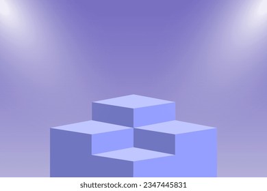 Purple poduim background, Stage showcase, Product display  for mockup products display. vector illustration