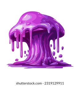 purple poisonous mushroom watercolor detailed illustration