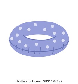 Purple polka dot swim ring for pool and beach vacation fun