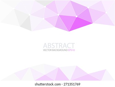 Purple polygon background triangle geometric gradient violet color with white space for text and message modern artwork design , vector