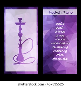 Purple Polygon Hookah Bar, Lounge Menu, Nargile, Nargila, Hubbly