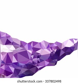 Purple Polygonal Mosaic Background, Creative Design Templates