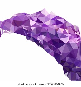 Purple Polygonal Mosaic Background, Creative Design Templates