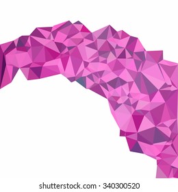 Purple Polygonal Mosaic Background, Creative Design Templates