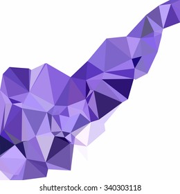 Purple Polygonal Mosaic Background, Creative Design Templates
