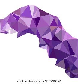 Purple Polygonal Mosaic Background, Creative Design Templates